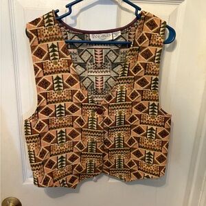 Geometric Patterned Vest‎ - Multicolor